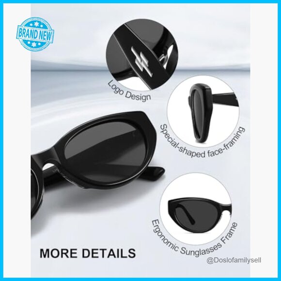 Retro Cat Eye Sunglasses Y2K Vintage Acetate Frames UV400 Protection main image 5